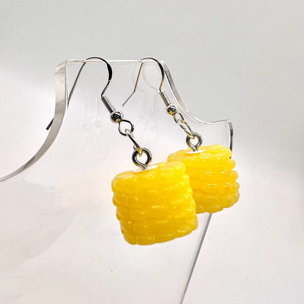 Corn Cob Earrings - Vegetable Earrings - TikTok Earrings - Party Earrings